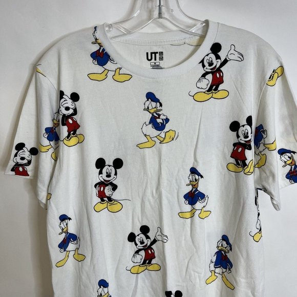 Uniqlo Disney Womens T Shirt Mickey Mouse Donald Duck Crew Neck Short Sleeve Tee - Picture 3 of 9